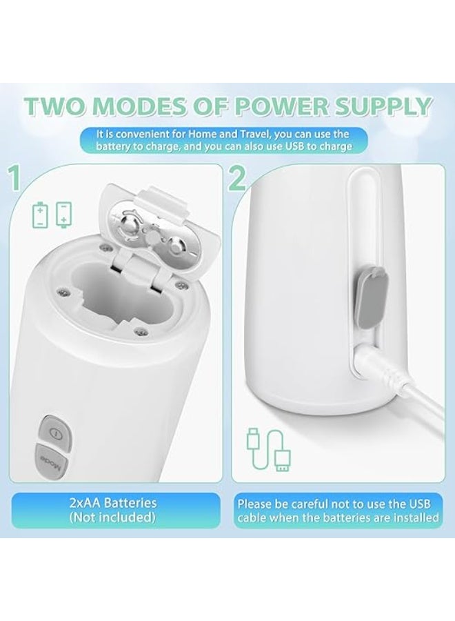 جهاز تبخير محمول بالأشعة فوق الصوتية مع كمامتين للكبار والأطفال، يعمل بالبطاريات، لتسهيل التنفس وتخفيف احتقان الأنف - Image 3